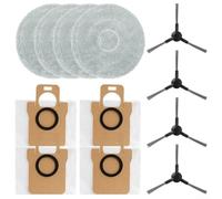Kit di spazzole laterali con panno per mocio, kit di accessori per aspirapolvere robot adatto per JONR per P20 Pro, set di ricambio multiuso (A)