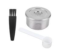 Kit di spazzole per cucchiai e capsule di caffè riutilizzabili, capsule di caffè riutilizzabili e ricaricabili per macchina da caffè DELTA Q NDIQ7323 adatta per EP MINI (Lavazza Point)