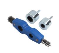 Kit di spazzole per la pulizia dei tubi Gdfnmogo + spazzola a batteria 4 in 1 a doppia testa, 15 mm e 22 mm, kit di spazzole per la pulizia dei tubi in rame e metallo con manico esagonale per trapano