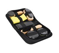 Kit di spazzole per la pulizia dello smalto per lustrascarpe 7 in 1 in custodia