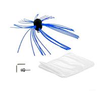 Kit di spazzole rotanti per la pulizia del camino, con testina flessibile in nylon per canna fumaria, include connettore mandrino, chiave inglese e foglio di plastica per la raccolta della polvere (A)