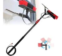 Kit di spazzole telescopiche per la pulizia dei pannelli solari e finestre - 3,6 - 11 m con asta rotante alimentata ad acqua per la pulizia di vetri per la casa e pannelli fotovoltaici, efficiente e