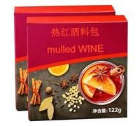 Kit di Spezie per Vin Brulé, 122g di Bustine di Spezie Premisurate, per Preparare Il Tradizionale Vin Brulé Delle Feste, Facile da Usare con Vino Rosso e Sidro di Mele(244g)