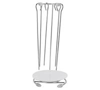 Kit di spiedini per barbecue in acciaio inox, per griglia per barbecue, girarrosto, per campeggio all'aperto, picnic, feste, 5 spiedini, alta qualità e durevole.