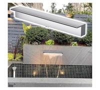 Kit di spillway a cascata in acciaio inossidabile per stagni Fontana esterna da 30,5 cm e 61 cm con affidabile troppopieno nero e tubo di collegamento, perfetto per le caratteristiche dell'acqua del