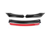 Kit Di Spoiler Per Paraurti Anteriore Auto Diffusore Per A3 A4 A5 A6 A7 S3 S4 S5 Q3 Q5 TT 4 Pezzi(Black and Red)