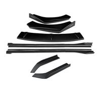 Kit Di Spoiler Per Paraurti Anteriore Per Auto, Minigonne Laterali, Angolo Avvolgimento Posteriore, ABS, Per A8 2017-2024 Minigonne Laterali(Matte Black)