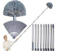 Kit di spolverino ad alta portata da 20 piedi - Spolverino a soffitto alto e spolverino ragnatela con palo da 3 a 14 piedi - Testine per pulire soffitti alti, tapparelle e ragnatele