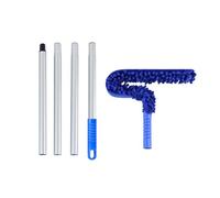 Kit di spolverino for la pulizia delle pale del ventilatore da soffitto in microfibra, spolverini flessibili rimovibili for rimozione della polvere in ragnatela(Blue 4 sections)