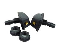 Kit di spruzzatori a getto in plastica nera universale for tergicristallo anteriore da 2 pezzi, regolazione a 360 gradi, for auto