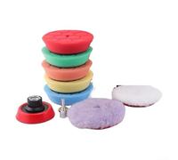 Kit di spugne per lucidatura auto, 9 pezzi, con cuscinetti in lana, progettate per piastre di supporto da 80 mm per assistere in tutte le fasi di lucidatura e raffinazione della macchina