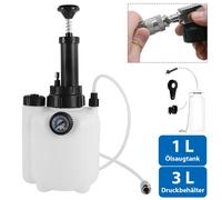 Kit di spurgo dei freni per auto manuale per bottiglia di liquido freni per auto da 3L / 1L con pompa per vuoto per cambio di spurgo a pressione fluida per bottiglia di olio da 1L 1L