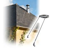 Kit di staffa for camino estesa in acciaio inossidabile, supporto for tetto for fissare il tubo della stufa, che garantisce stabilità al camino contro vento e neve(7 3/16 inch(183mm) Dia)