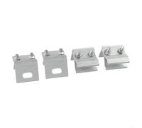 Kit di staffe di montaggio per pannelli solari in acciaio inossidabile - Morsetto di montaggio per tetto in 4 pezzi per pannelli fotovoltaici incorniciati su camper, casa, barca, finitura in argento