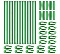 Kit di staffe di supporto per piante in fibra di vetro con frizione e parti di interfaccia per piante da giardino e da fiore, progettate per migliorare la stabilità e la crescita (kit da 40 cm)
