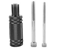 Kit di staffe per faro moto Universale | Staffa per faro parafango Base di supporto fendinebbia per faro M8 M6(1set (Black))