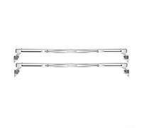 Kit di staffe per lavello, 2 pezzi, in acciaio inox, per applicazioni con asta di supporto e staffa anti-caduta stabilizzante per la posizione (51-80 cm)