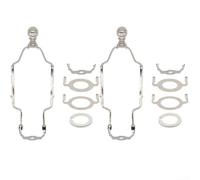 Kit di staffe per paralume regolabile per lampade E26/E27, altezza 17-25,4 cm, struttura in metallo, 2 set con basi ad angolo foro, sella e terminale, compatibile con (argento)