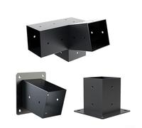 Kit di staffe per pergola in acciaio per installazione su tetto inclinato per portico e gazebo da 10,2 x 10,2 cm (destra 15° set)