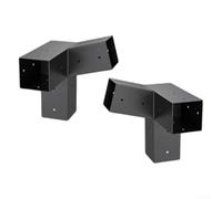 Kit di staffe per pergola multi configurazione per tetto inclinato con compatibilità con pali da 10,2 x 10,2 cm (sinistra 15°+destra 15°)