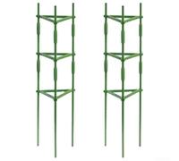 Kit di staffe per piante a base di acciaio per strutture di supporto per pomodori e fiori in giardini domestici e orticoltura su piccola scala (2 kit)