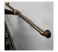Kit di staffe per scale antiche - set di ringhiere per esterni, montaggio a parete diritto per interni ed esterni, finitura in rame dorato, lunghezza 150-300 cm, ideale per corridoi e terrazze