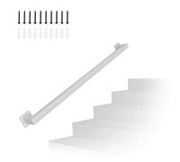 Kit di staffe quadrate in ferro battuto per gradini interni ed esterni, binario di supporto di sicurezza a parete, 80 cm, durevole ed elegante