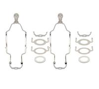 Kit di staffe regolabili per paralume, 17-25 cm, supporto per paralume in metallo per E26/E27 con base angolare a 3 fori, confezione da 2 in nero/oro/argento