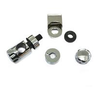 Kit di staffe scorrevoli regolabili per asta saliscendi da 25 mm, in plastica ABS cromata con doppio meccanismo di bloccaggio per set di accessori da bagno