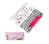 Kit di stampaggio per unghie - Guarnizioni per unghie in gel, 8 modelli ricaricabili, accessori per manicure punta di trasferimento in silicone per donne e ragazze, uso quotidiano in casa o in salotto