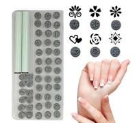 Kit Di Stampe Per Unghie - Di Fiori Riutilizzabile, Design Rapido Di Lunga Durata | Strumento Per Manicure Compatto Con Una Facile Applicazione Nella Configurazione Del Salone Di Casa