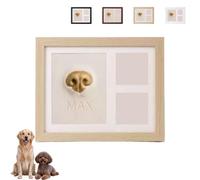 Kit di stampi per naso di cane, cornice in memoria di lunga durata (legno) | Argilla ad asciugatura all'aria con finitura liscia, crea un ricordo per animali domestici per la casa e la decorazione