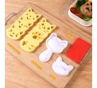 Kit di stampi per palline di riso, carini cartoni animati per sushi per | Materiale plastico per uso alimentare, facile da usare per i bambini, ideale per creare belle forme di sushi B