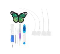 Kit di starter ricami Punch Aghle Kit durevole Strumento di artigianato ergonomico set di divano famiglia Fun Needle Art