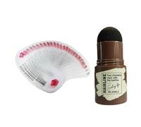 Kit di stencil per sopracciglia, impermeabile, strumenti per il trucco, stampa naturale, stencil per coprire le radici dei capelli, per donne, grigio e nero