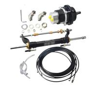 Kit di sterzo idraulico fuoribordo di sterzo marino con pompa del timone a cilindro Tubi da 20 piedi compatibili con modelli di navi marine Modelli di barche Modelli di motori fuoribordo fino a 90 -