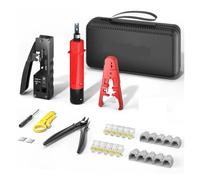 Kit Di Strumenti Di Crimpatura Passante For Reti Con Crimpatrice Di Rete/strumento Di Perforazione/tester For Cavi TEL/LAN Identificazione Accurata(718 318B Set)