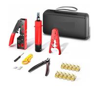 Kit Di Strumenti Di Crimpatura Passante For Reti Con Crimpatrice Di Rete/strumento Di Perforazione/tester For Cavi TEL/LAN Identificazione Accurata(728 318B Set)