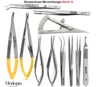 Kit di Strumenti di Microchirurgia di Base Pinzetta Micro Chirurgica Porta Aghi
