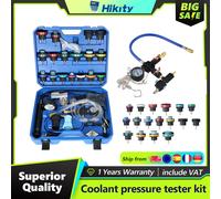 Kit di strumenti di ricarica sottovuoto per Tester di pressione del liquido di raffreddamento del radiatore Hikity con tappi adattatori di prova per la riparazione dell'auto