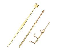 Kit di strumenti for la regolazione del suono del violino, kit di strumenti for liutaio, incluso misuratore di calibro/clip di recupero/incastonatore, materiale oro
