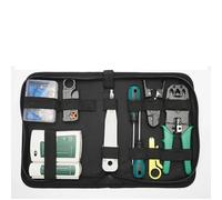Kit di strumenti for la riparazione reti informatiche RJ45 RJ11 RJ12, tester for cavi LAN, tronchese, cacciavite, pinze, set for manutenzione e crimpatura(Output 0-5V)