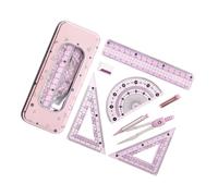 Kit di strumenti geometrici in ABS con bussole, righello, goniometri per disegni tecnici accurati e compiti a casa, kit di misurazione multiuso