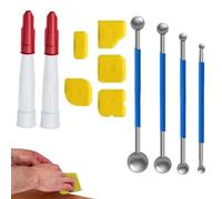 Kit Di Strumenti In Silicone - Set Di Rimborso Di Sigillanti | Pacchetto Di Raschietto Calappastro | Applicatore Di Finitura Malta Per Angoli Del Pavimento, Ugello Di Profilazione, Kitchentool Senza D