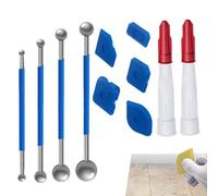 Kit Di Strumenti In Silicone - Set Di Rimborso Di Sigillanti | Pacchetto Di Raschietto Calappastro | Applicatore Di Finitura Malta Per Angoli Del Pavimento, Ugello Di Profilazione, Kitchentool Senza D