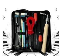 Kit di strumenti per accordatore pianoforte, kit professionale per accordare pianoforte, 16 pezzi, include chiave per accordatura, martello, striscia di temperamento, kit di silenzio, set di fissaggio
