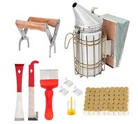 Kit di strumenti per apicoltura, set di 10 affumicatori per alveare, 54 pezzi di pellet per affumicatore, gancio a J, impugnatura per telaio, accessorio per apicoltura, kit iniziale per apicoltura