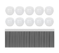 Kit di strumenti per bacchette per rossetto 50 pezzi bacchette per labbra usa e getta e 10 pezzi barattolo vuoto a tenuta stagna ermetico fai te per realizzare testine morbide