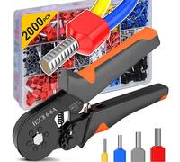Kit di strumenti per crimpare ghiera a cricchetto autoregolabile esagonale 23-10AWG 0,25-6mm2 Kit crimpatrice con terminali per cavi 400-2000 pezzi