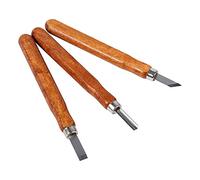 Kit di Strumenti per Intaglio in Legno per Mestieri Fai -da -te Set di Acciaio con Manico a Mano Ideale per la Xilografia e la Scultura (Set da 3 pezzi)